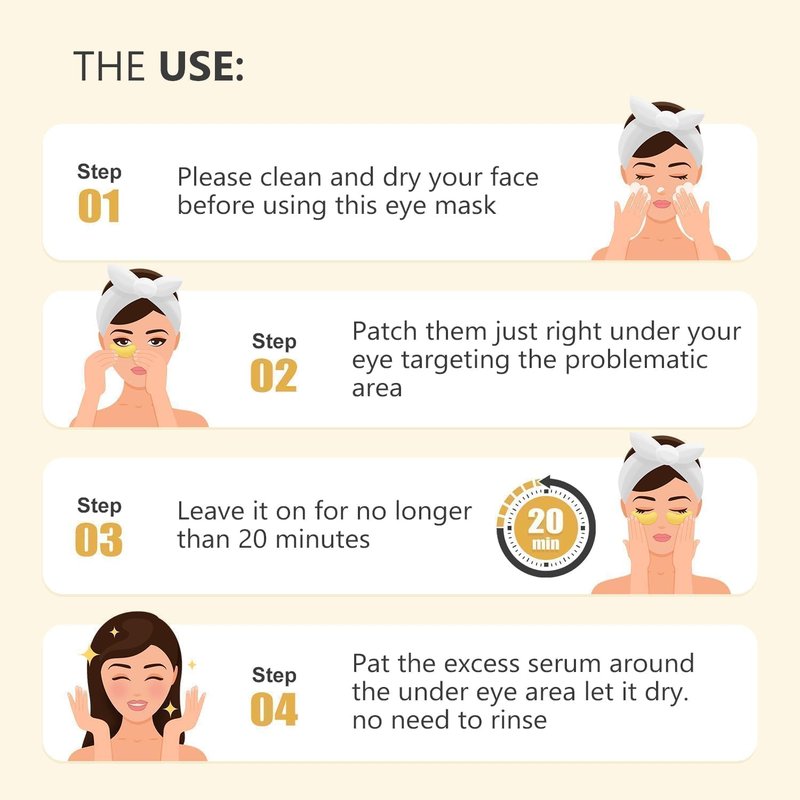 15 Pairs 24K Gold Under Eye Patches - Collagen Face Masks for Dark Circles & Puffy Eyes | Spa Gift Set