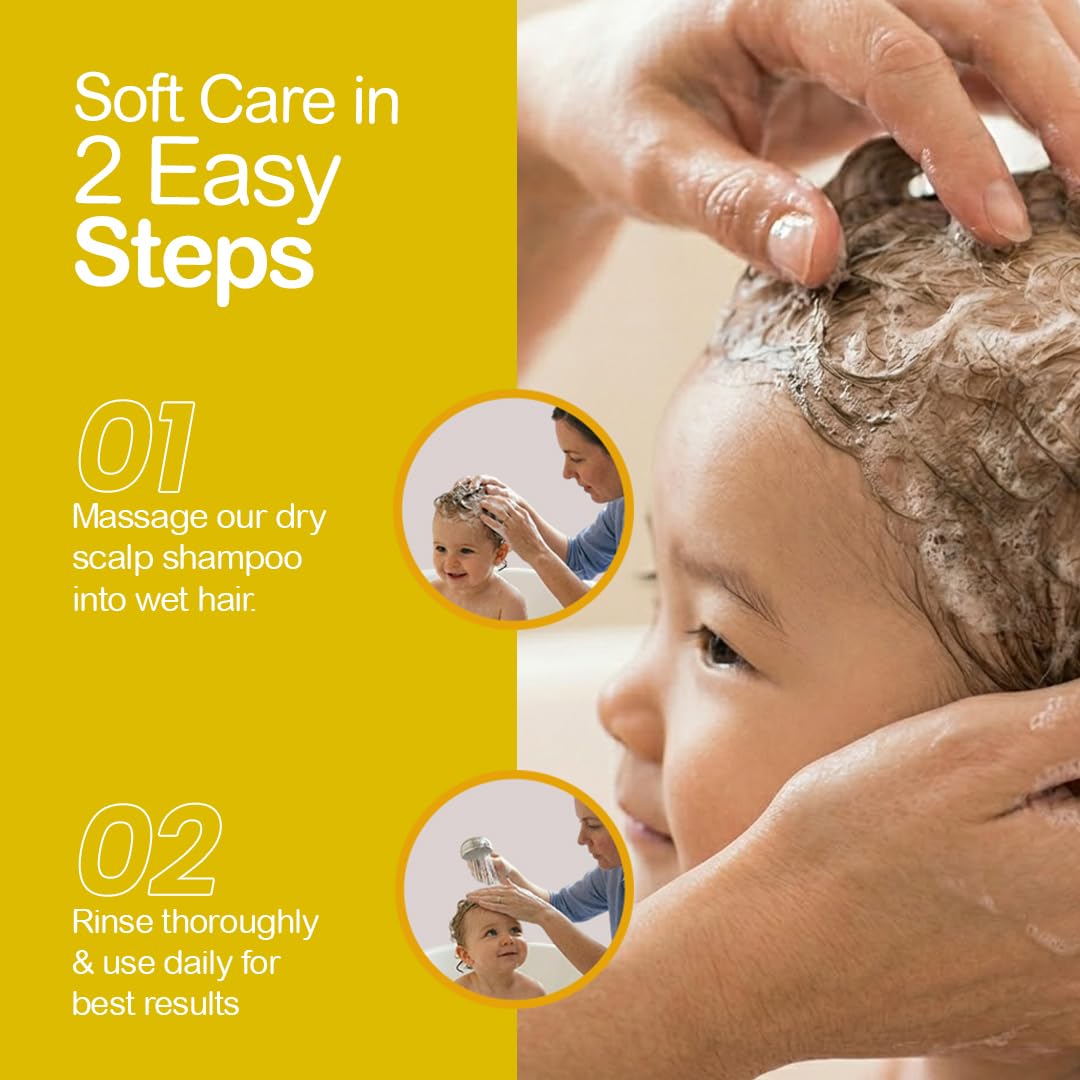 BELLA B Bee Gone Cradle Cap Baby Shampoo Treatment, 8 oz, Organic Natural Dry Scalp Shampoo For Babies