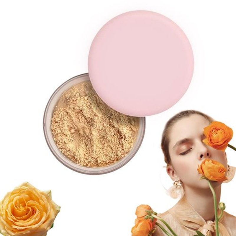 Beauty Setting Powder Beauty Blurring Powder, Setting Powder Pink Powder Loose Setting,Ultimate Blurring Setting Powder, Smooth Pro Blurring Setting Powder for All Skin Tones (Pink, 6)