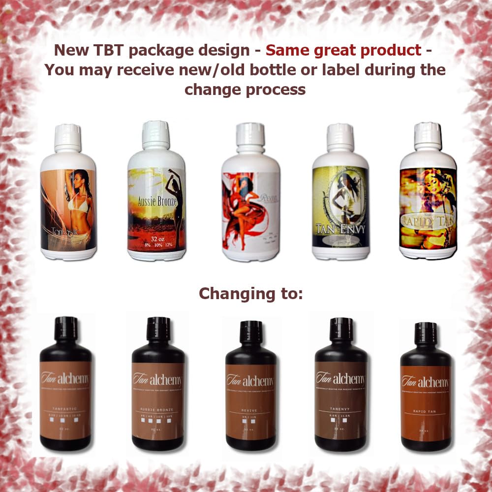 Tampa Bay Tan, Tan Alchemy, Rapid Tan Bronze Sunless Airbrush Sunless Spray Solution 2-32 oz Bottles (64 Fl Oz Pack of 1)