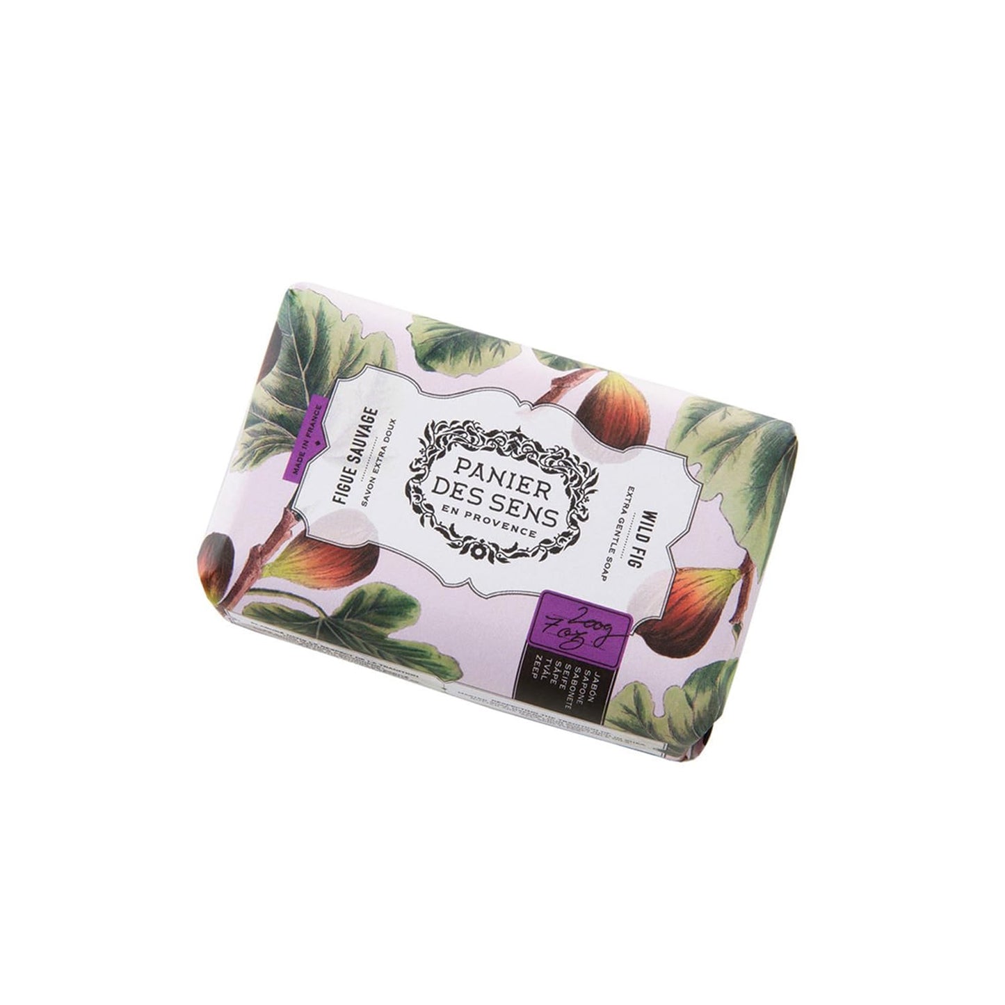 Panier des Sens Shea butter bar soap - 95% natural & Made in France - 2 bars, 7oz/200g each (Wild Fig)