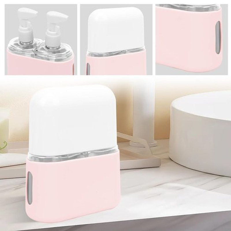 Skycase Travel Bottles, Travel Size Toiletries - Leak Proof Refillable Tsa Approved Travel Bottles, 2 in 1 Travel Containers with Labels and Funnel Airplane Accessories Kits for Lotion Liquid - Pink