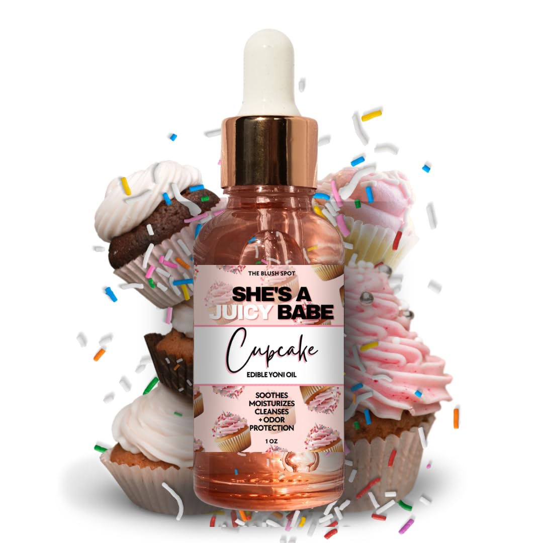 The Blush Spot -Cupcake Yoni Oil for Women – Feminine Intimate Oil for pH Balance, Ingrown Hairs & Moisturizing – Sweet Scented Natural Vaginal Oil for Daily Feminine Care Scented NOT Flavored