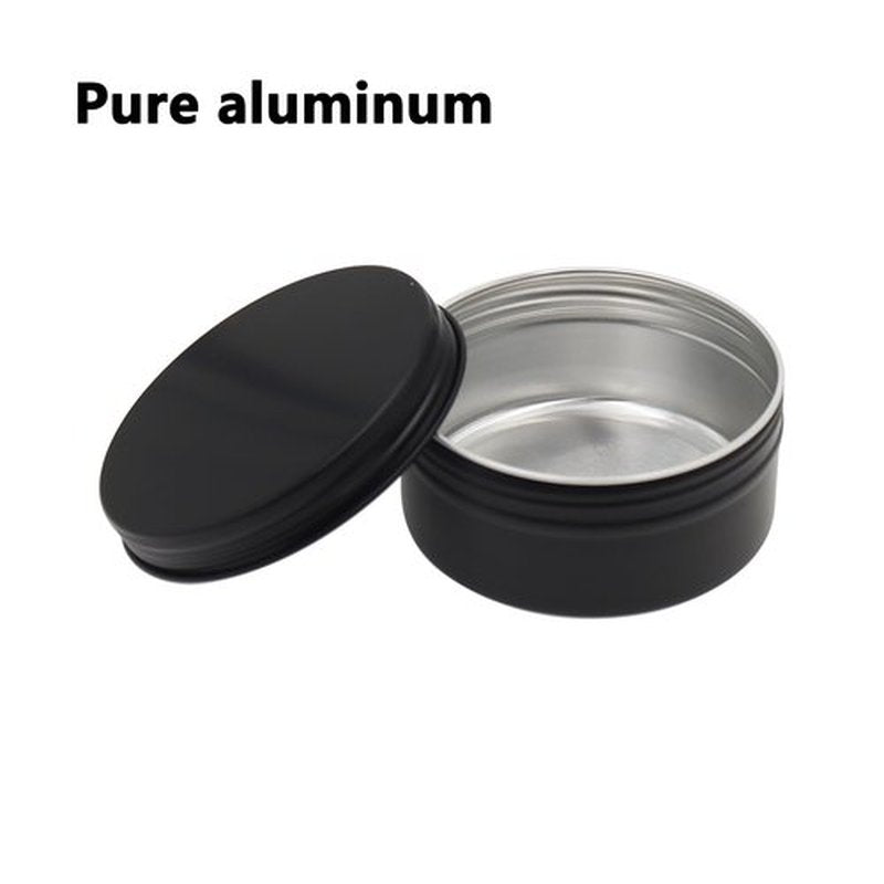 Aluminum Tin Jars Containers,ULIFESTAR Leak Proof Cosmetic Tin Jars Containers,Round Tin Cans with Lids,10PCS Black Cosmetic Sample Refillable Containers for Spice (3.53 ounces 83*28mm/3.26*1.1")
