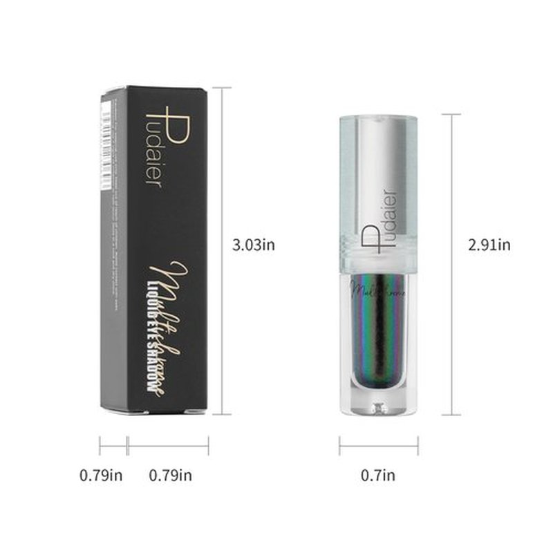 ZUK Liquid Multichrome Eyeshadow Stick, Multi-Dimensional Glitter Eye Looks, High Pigmented Eye Shadow, Quick Drying Eye Brightener Stick, Waterproof Smudge-proof Metallic Eyeshadow