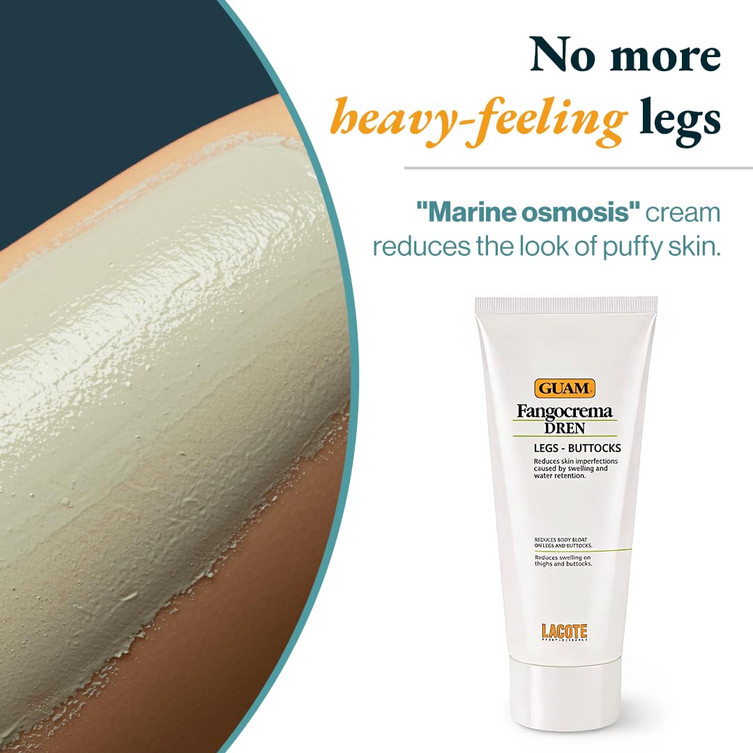GUAM DREN, Reshaping Draining Seaweed Mud Body Cream against Swelling and Water Retention, 200ml | By Guam Beauty