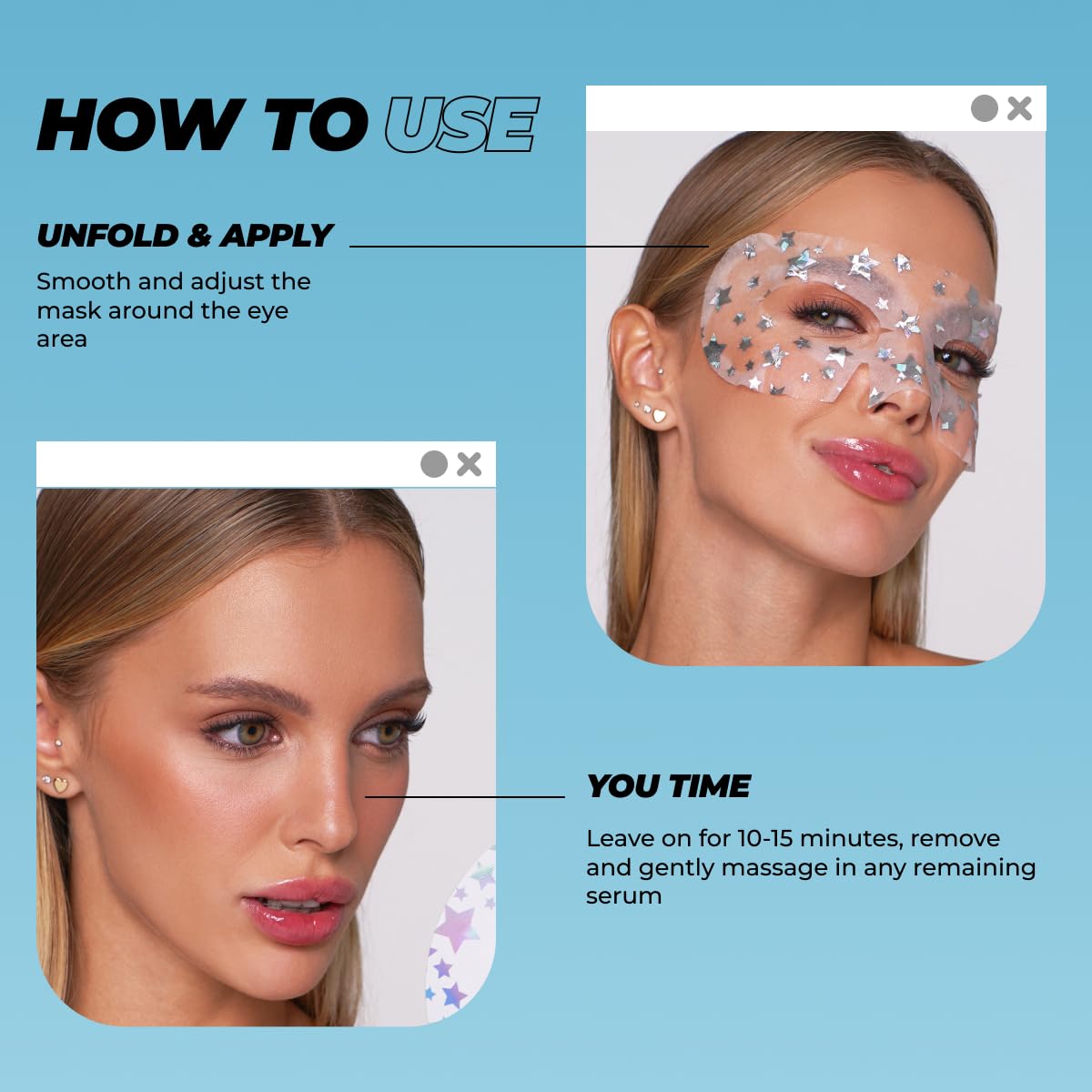 Vitamasques Under Eye Mask, 3-Pack Ultra-Revitalizing Goggle Mask, Korean Skin Care, Cooling & Hydrating Under-Eye Treatment with Hyaluronic Acid & Centella