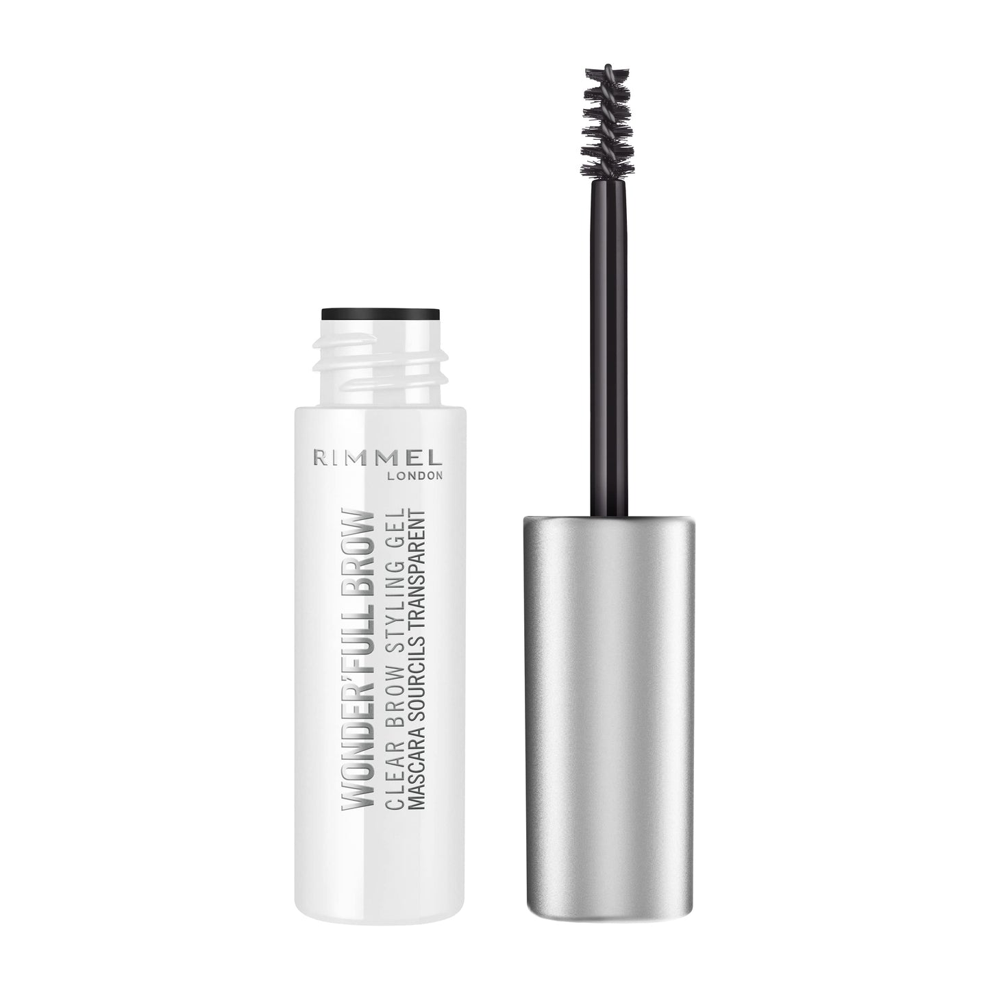 Rimmel London Wonder’Full Brow Styling Gel Eyebrow Mascara, Long-Wearing, Lightweight, Precision Brush, 004, Clear, 0.15oz