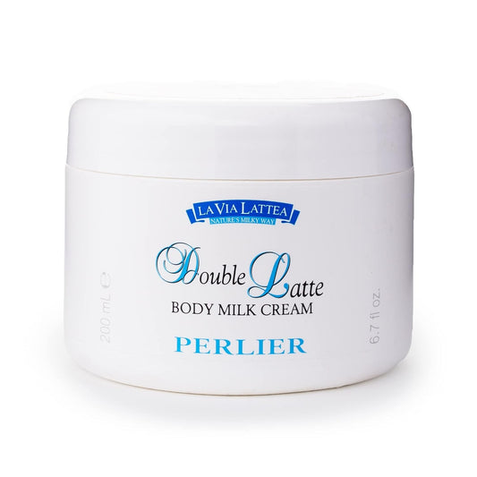 Perlier Double Latte Body Milk Cream for Sensitive Skin - 6.7 oz Moisturizer