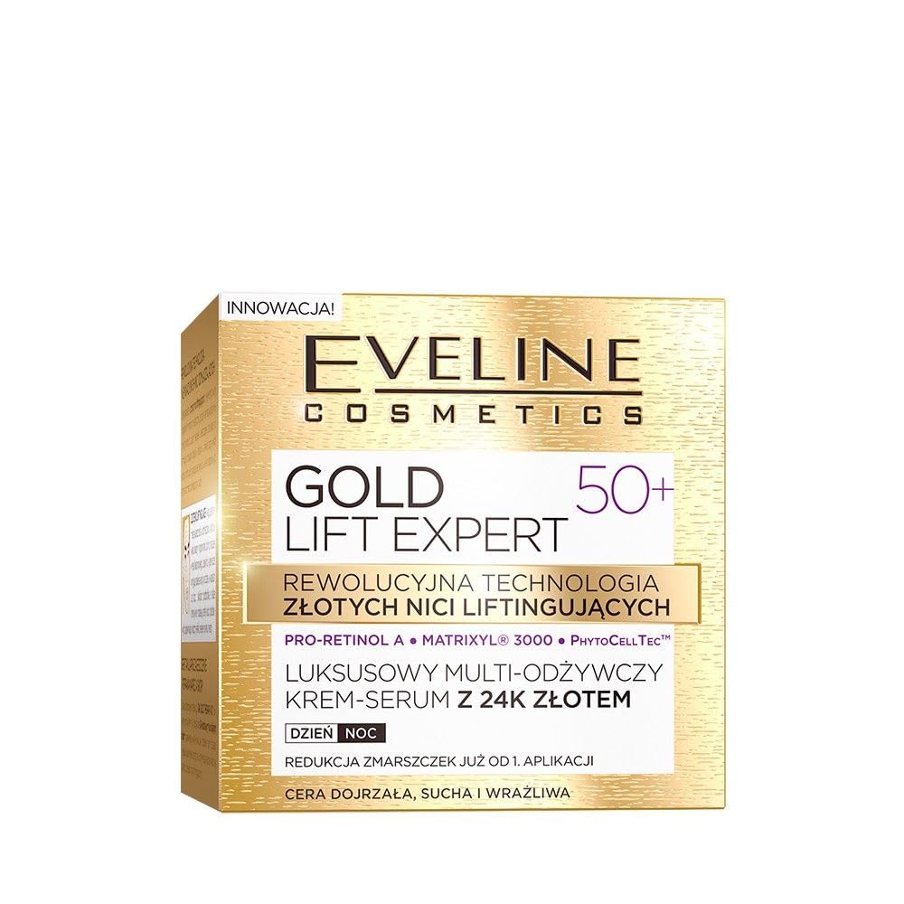 Gold Lift Expert Luxurious Multi Nourishing Cream Serum with 24k Gold Ages 50 and Above