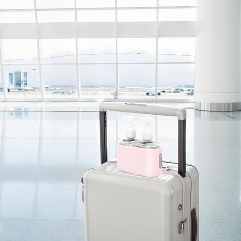 Skycase Travel Bottles, Travel Size Toiletries - Leak Proof Refillable Tsa Approved Travel Bottles, 2 in 1 Travel Containers with Labels Airplane Accessories Kits for Lotion Liquid (Pink)