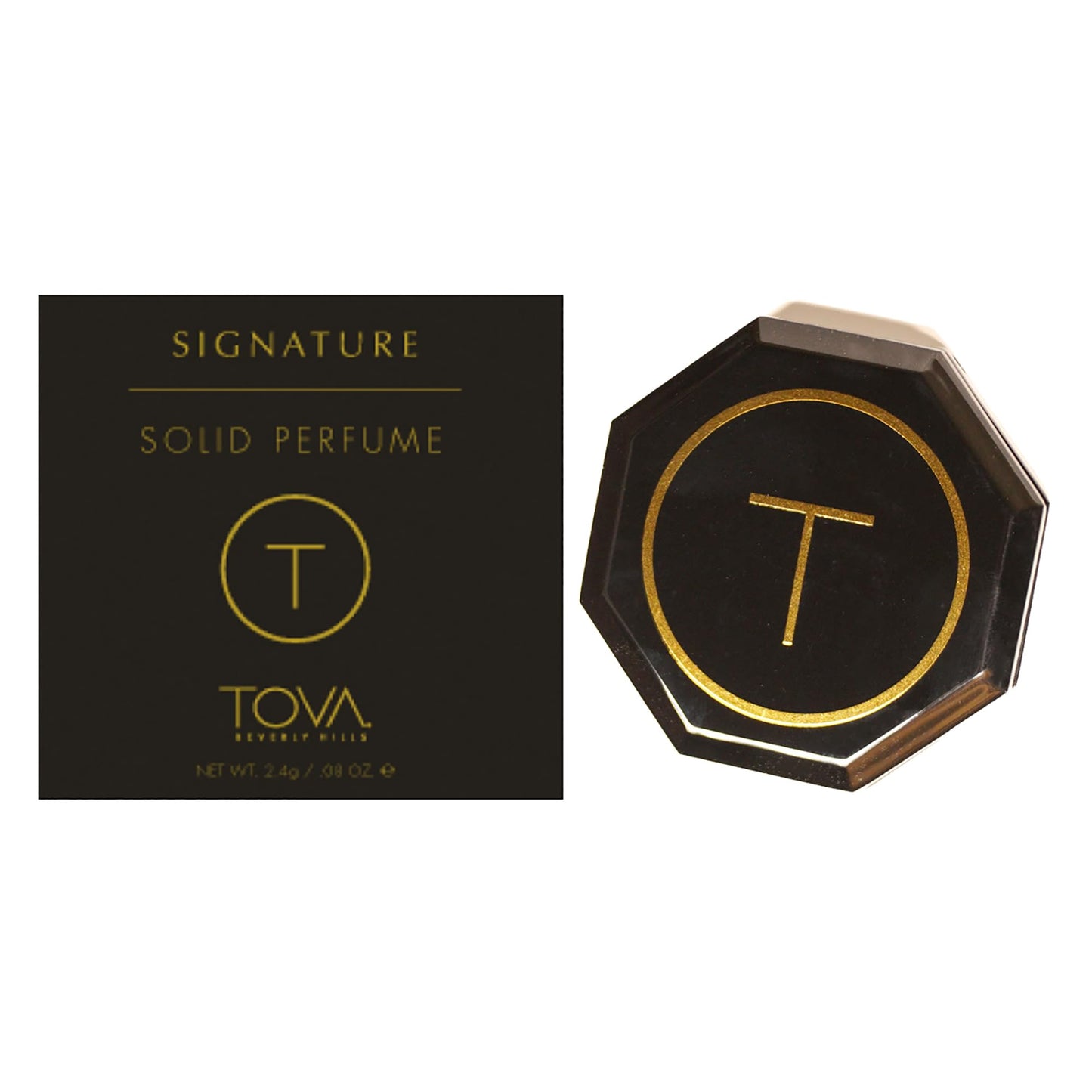 Tova Signature Solid Perfume Compact – Fresh Floral Pocket Perfume Dab-On for Women – Bergamot Jasmine Musk – USA-Made & Cruelty-Free – 2.4 g