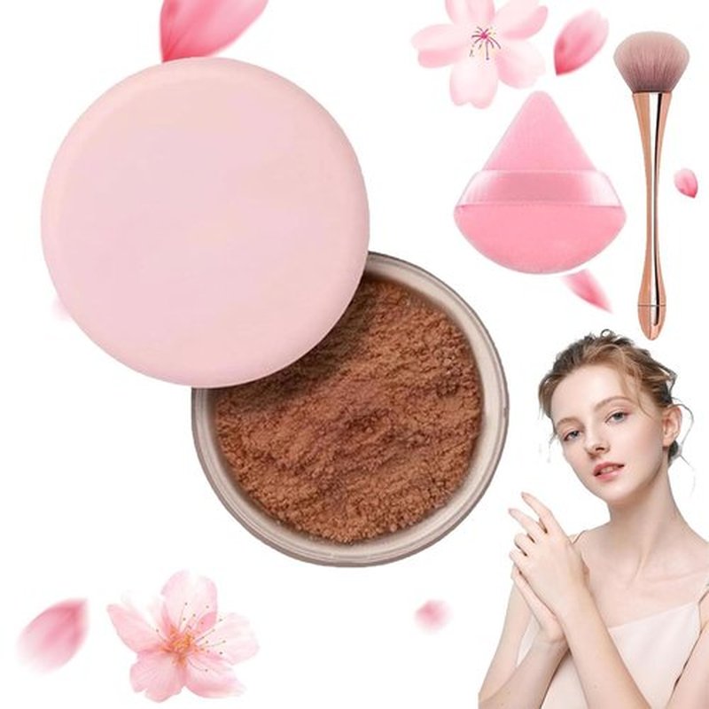 Luminance Milano Pink Powder, Beauty Blurring Setting Powder, Allaur Beauty Pink Setting Powder, Allaur Beauty Blurring Powder Pink for All Skin Tones(04#)