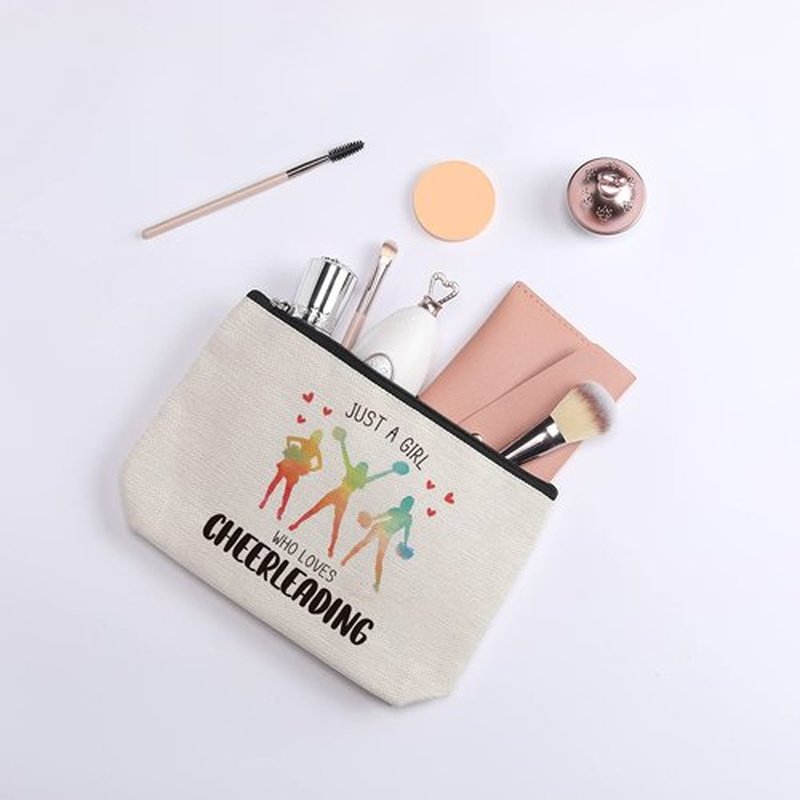 kdxpbpz Cheer Stuff Cheer Bag Cheerleader Gifts Cheerleading Accessories for Cheerleader Birthday Friendship Gifts for Her Female Friend Makeup Bag