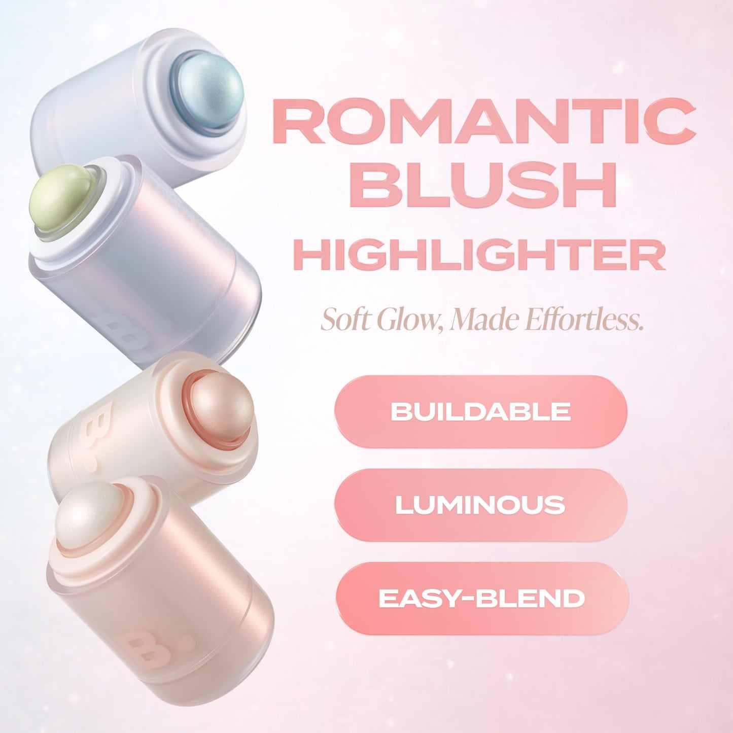 BANILA CO Romantic Blush Highlighter Stick | Creamy Easy-Blend Multi-Use Highlighter Makeup Stick | Long-Lasting, Buildable Radiant Glow with Smooth Finish (0.13 oz), 03 Sugar Frost
