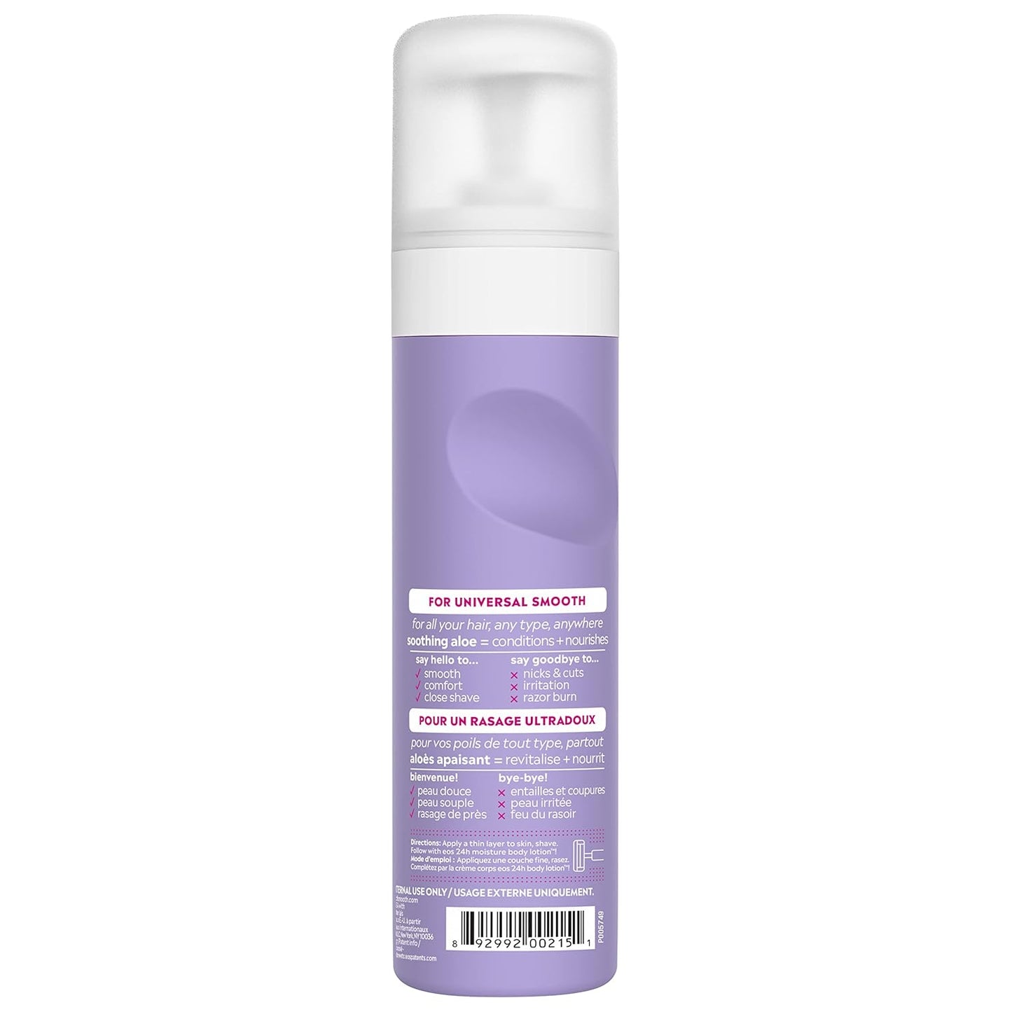 eos Shea Better Shaving Cream- Lavender, Women's Shave Cream, Skin Care, Doubles as an In-Shower Lotion, 24-Hour Hydration, 7 fl oz, 3-Pack