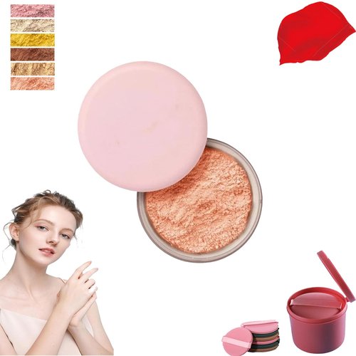 Luminance Milano Pink Powder, Luminance Milano Powder, Beauty Blurring Setting Powder, Beauty Pink Setting Powder, Waterproof Setting Powder for All Skin Tones (#3)