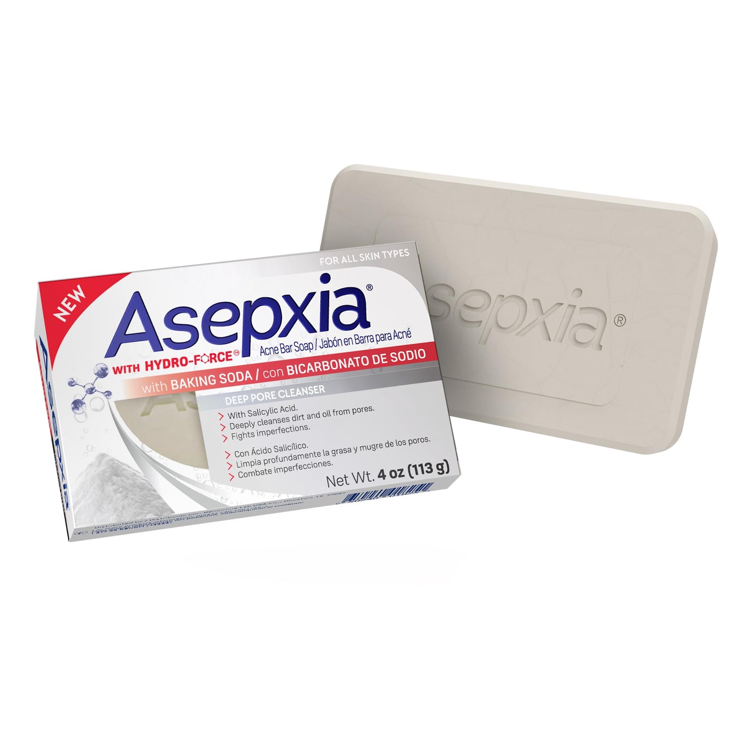 Asepxia Acne Treatment Bar Soap with Baking Soda, 4 Oz, 1-Pack