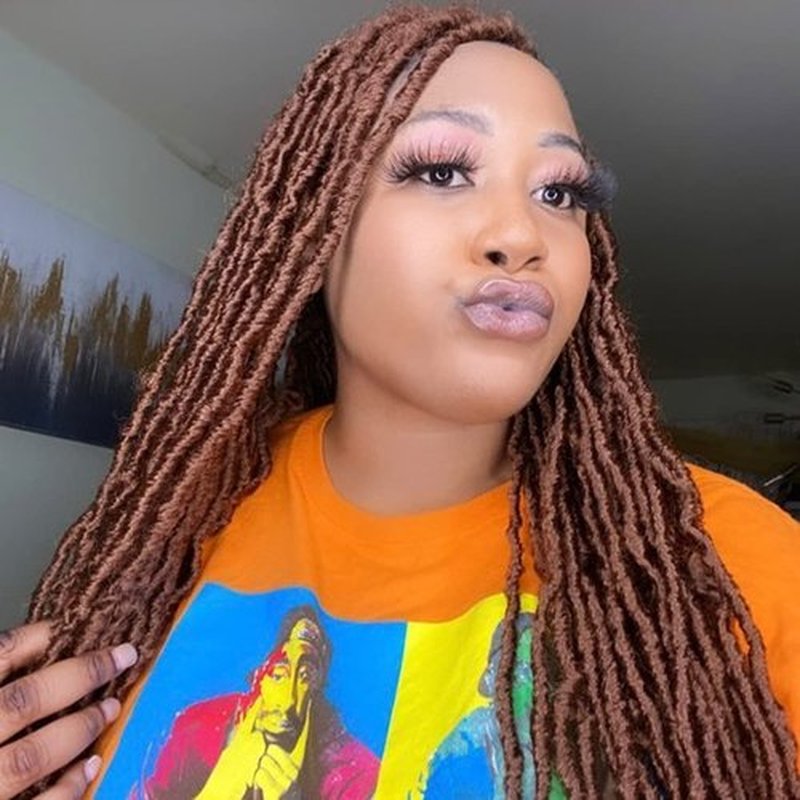 18 Inch 2 Packs New Faux Locs Crochet Hair Pre-looped Soft Locs Crochet Braids Hair for Butterfly Locs, Curly Wavy Goddess Locs Dreadlocs Synthetic Hair Extend Braiding Hair For Women (18Inch, 30#)
