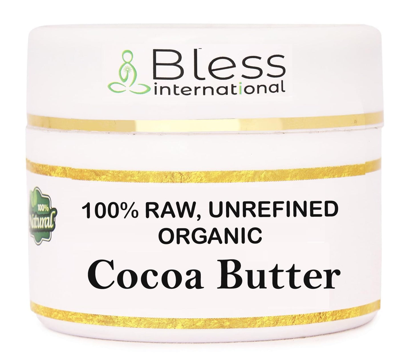 Bless-Organic-Raw-Cocoa-Butter-100%-Pure-Natural-Unrefined 4-OZ/115-GM