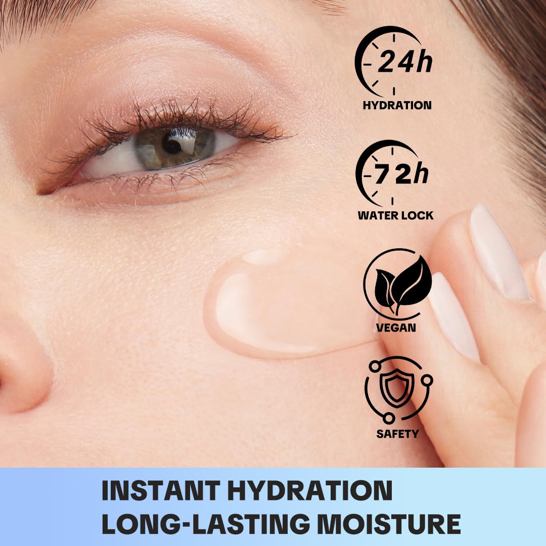 HERBICOS Hyaluronic Acid Serum for Face - 1 Fl Oz with Vitamin C, E & Jojoba Oil - Hydrating Anti-Aging Facial Serum, Brightens & Plumps Skin, Fast Absorbing Non-Sticky Formula
