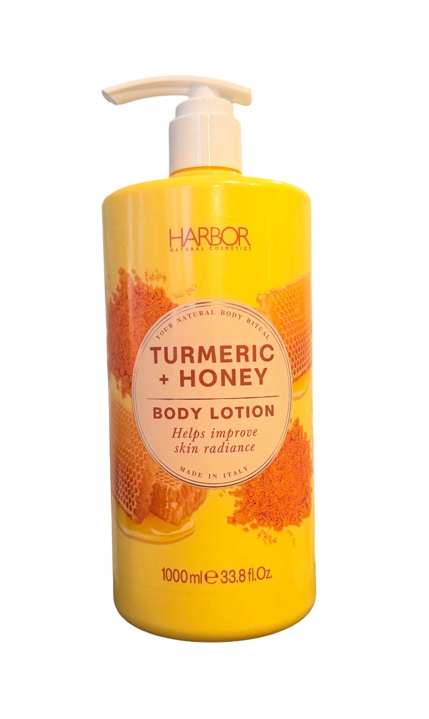 Natural Cosmetics Turmeric + Honey Body Lotion, Improves Skin Radiance, 33.8 fl. oz