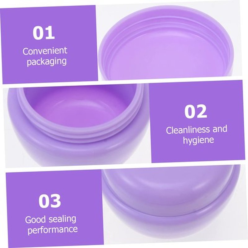 HONMEET 12pcs Plastic Cream & Milk Box Cosmetic Travel Cream Containers Beads Jar Clear Container Cream Bottle Empty Clear Jars Container with Lid Refillable Makeup Containers Purple