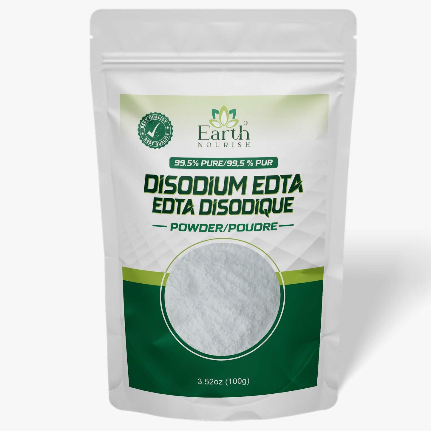 Earth Nourish Disodium EDTA - 3.52 Oz / 100g | Pure Cosmetic Grade Raw Material White Crystalline Powder for DIY Body Soaps, Hair Shampoo & Conditioner, Facewashes Foam Builder & Cleanser