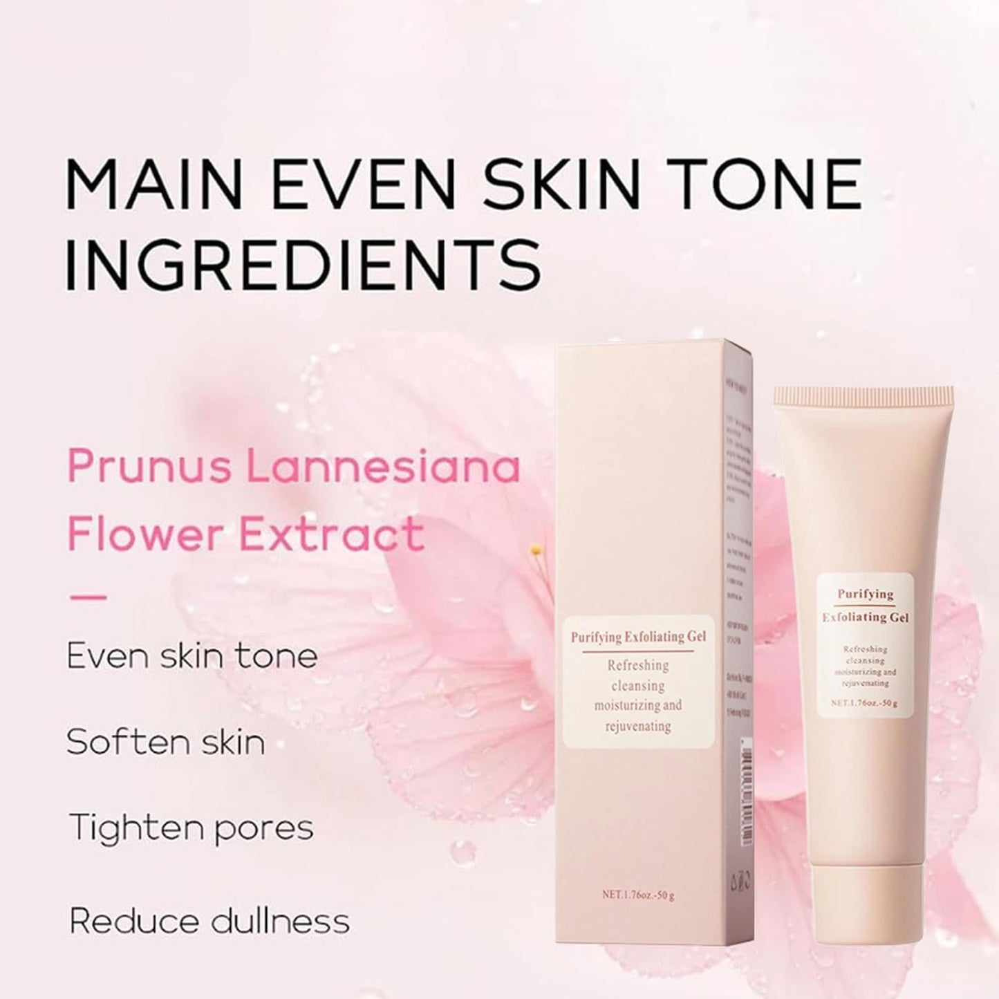 Purifying Face & Body Exfoliating Cream - Gel Scrub for Face & Body