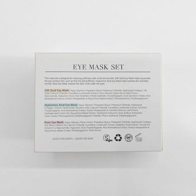 PEAUAMIE Under Eye Patches (30 Pairs) Gold Eye Mask and Hyaluronic Acid Eye Patches for puffy eyes,Rose Eye Masks for Dark Circles and Puffiness under eye skin care Smooth Wrinkles products