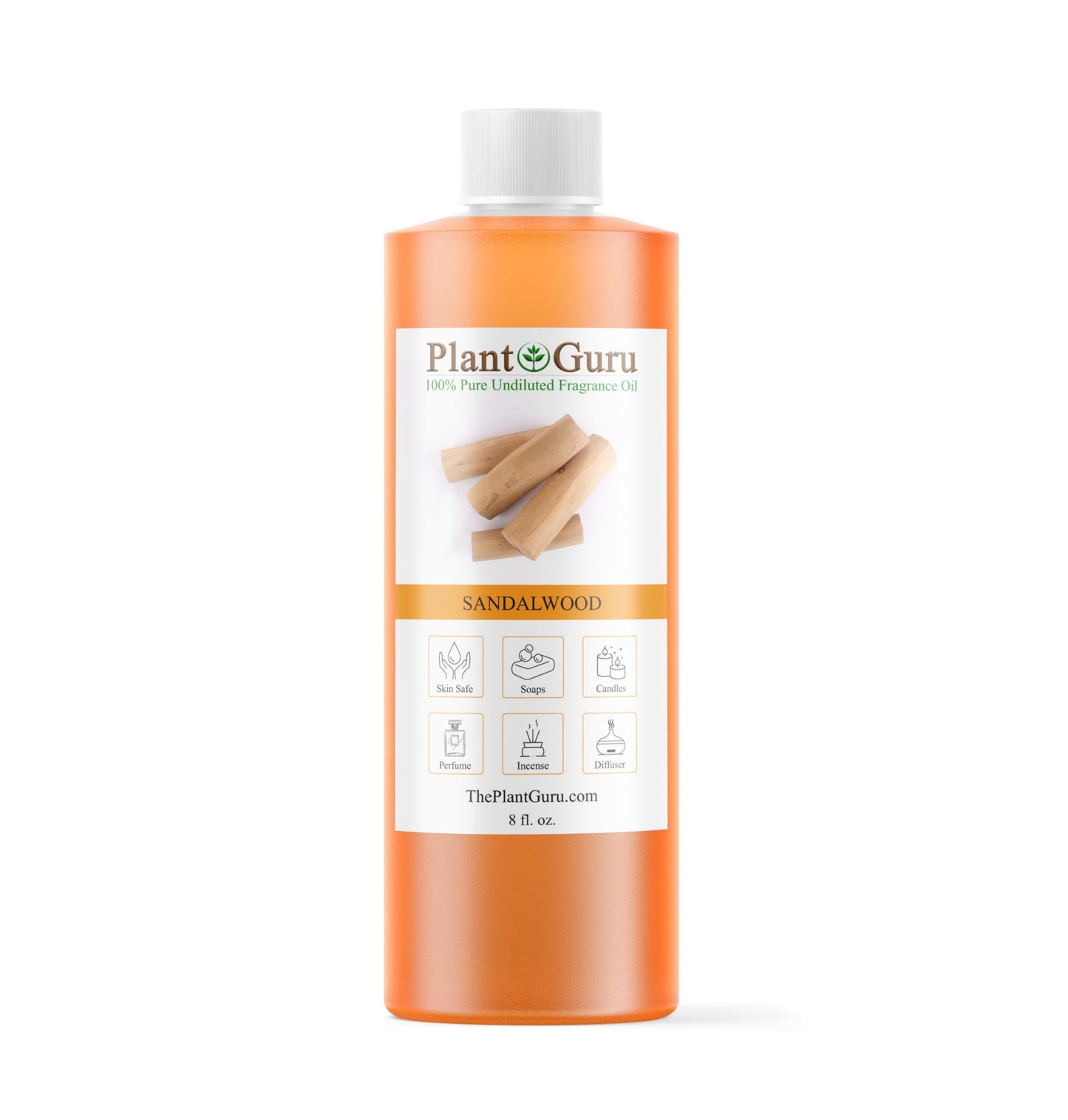 Sandalwood Fragrance Oil 8 fl. oz. Scented Oil for DIY Soap Making, Candles, Bath Bombs, Body Butters. Used in Aromatherapy Diffusers, Burners and Warmers. Great Addition to Lotions and Creams.