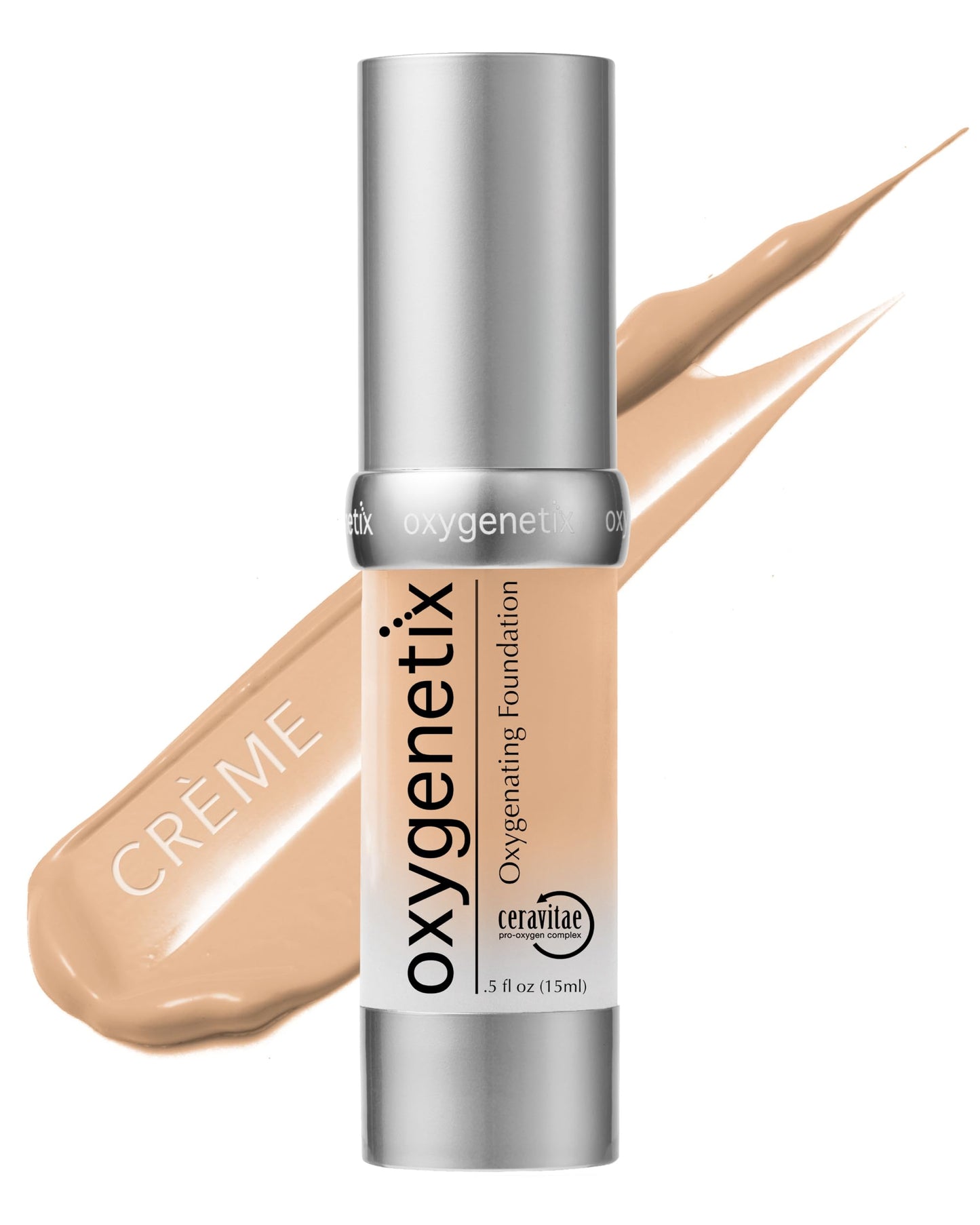 Oxygenetix Oxygenating Foundation – Crème | Breathable Makeup for Face | Buildable Coverage with Weightless Feel | Longwear Foundation for Women | Safe for Sensitive or Laser-Treated Skin