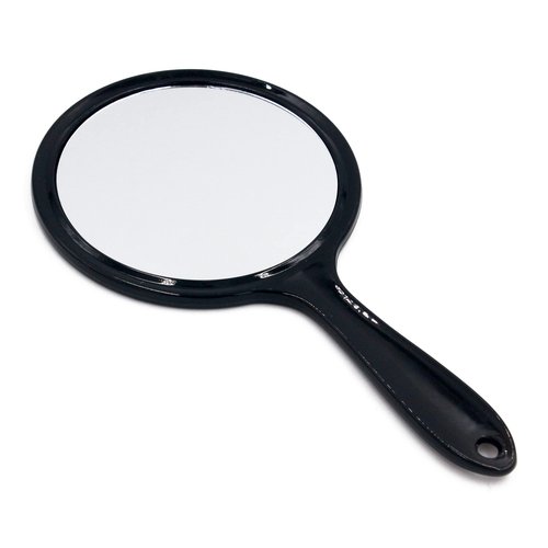OIGUMR Large Double-Sided Handheld Mirror 1X/2X Hand Mirror Cute Hand Mirror 5.8 x 10.6 inch Black