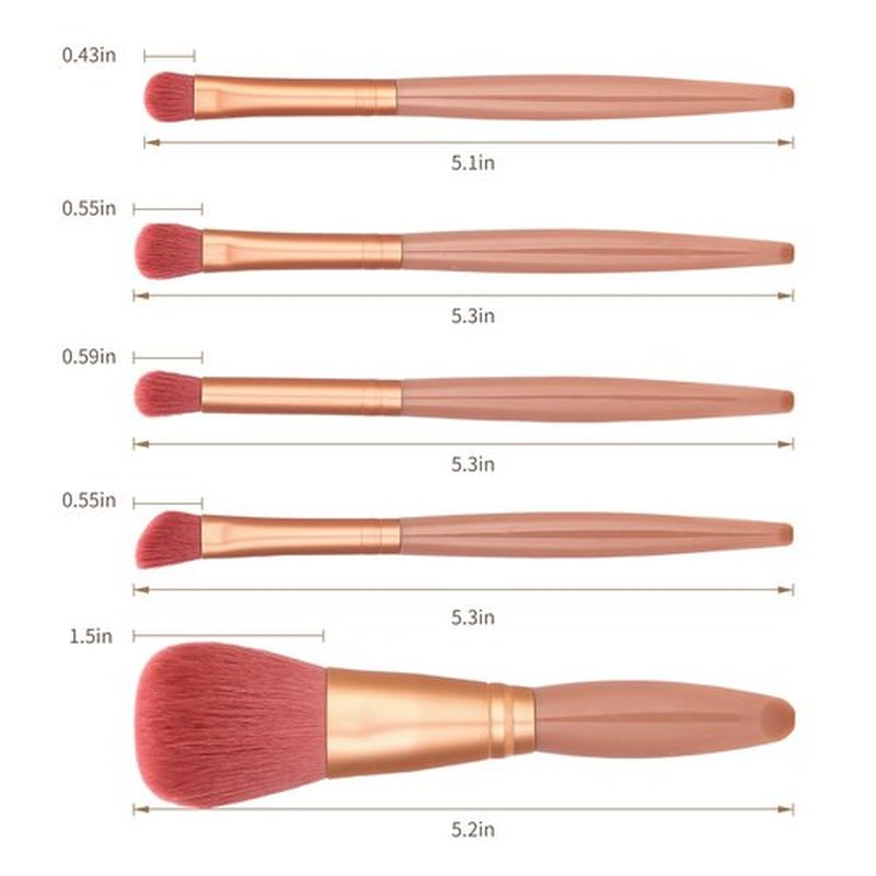 IRYCSSCE Travel Makeup Brush Set, travel make up brushes sets mini eye shadow kits small size eyeshadow case eyes makup brushed makeuo soft brushs basic cosmetic profesional tools (Bean Sand)