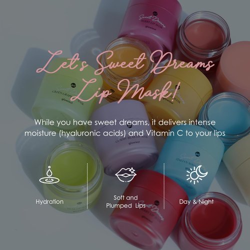 Sweet Dreams Lip Mask-Nourishing, Plumping and Hydrating Lip Balm | Ecofriendly Lip Sleeping Mask | Hyaluronic Acids + Vitamin C + Shea Butter + Antioxidants l Italian Soda - 0.7 oz