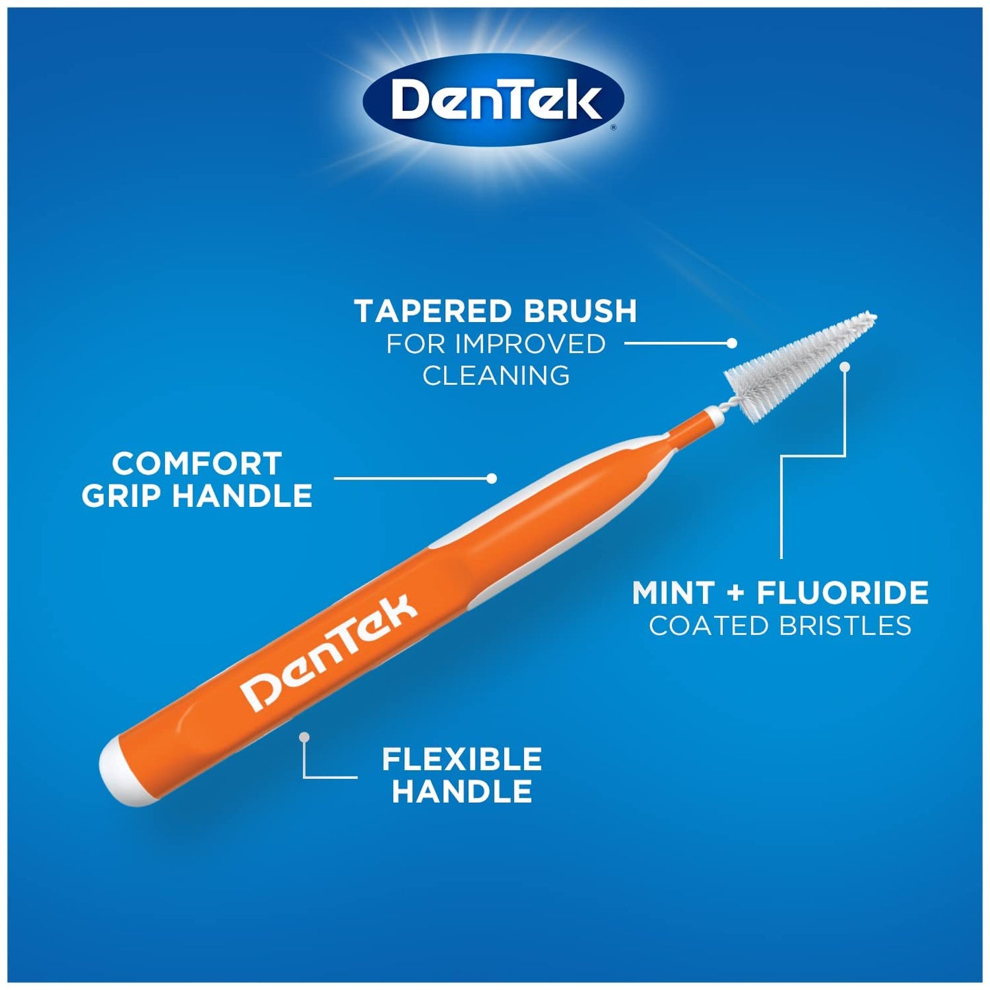 DenTek Easy Brush Interdental Cleaners, Mint, 16 Count | 10 Pack