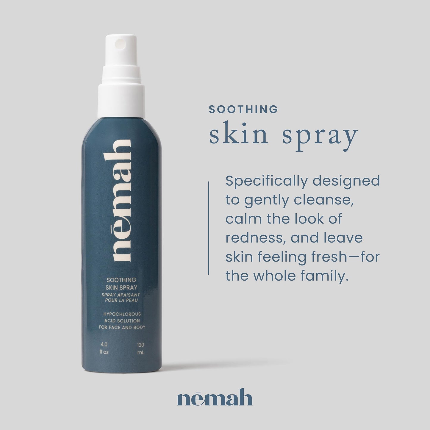 Nemah Hypochlorous Acid Spray, Gentle Face And Body Skin Spray Mist, 4 Oz