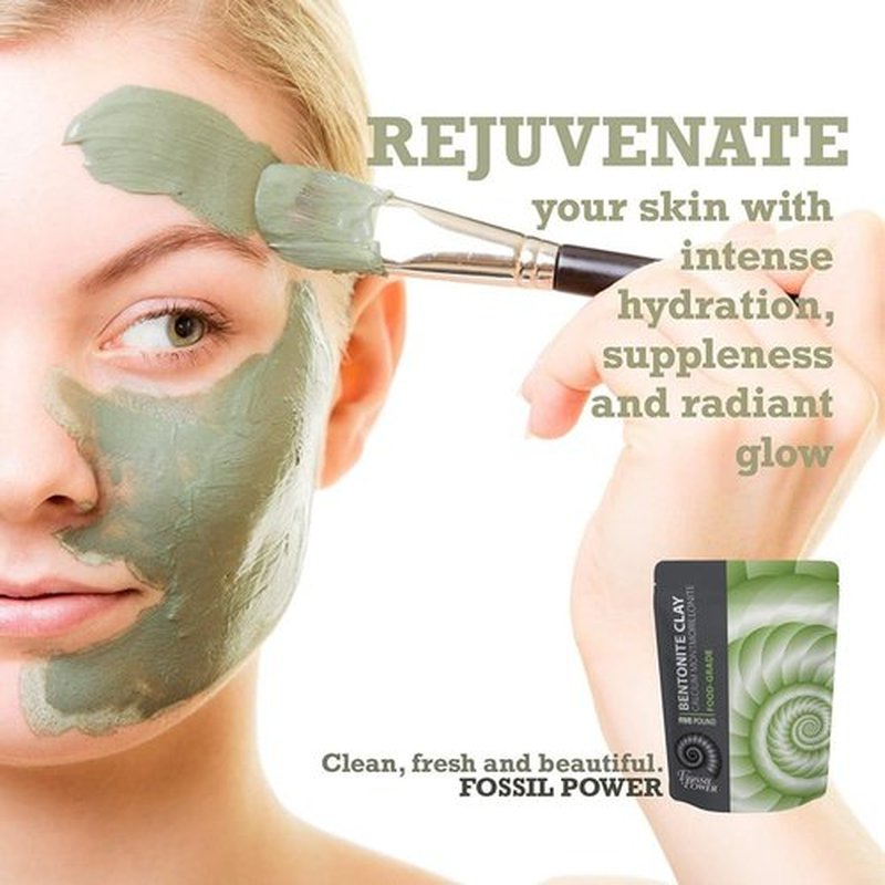 FOSSIL POWER Bentonite Clay Powder (5lb) | Bentonite Clay Mask For Face, Body, Feet, Hair & More | Deep Pore Cleansing | Clay Mask for Acne & Oily Skin | DIY Face Mask Beauty for Women & Men