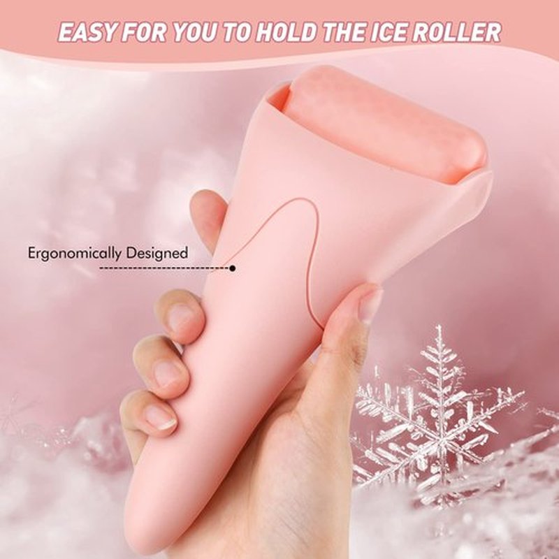 Fronnor Ice Roller for Face,Eyes,Women Gifts Idea,Therapeutic Cooling to Tighten Brighten Complexion and Reduce Wrinkles,Massager Under Eye Puffiness,Migraine and Pain Relidf (Pink)