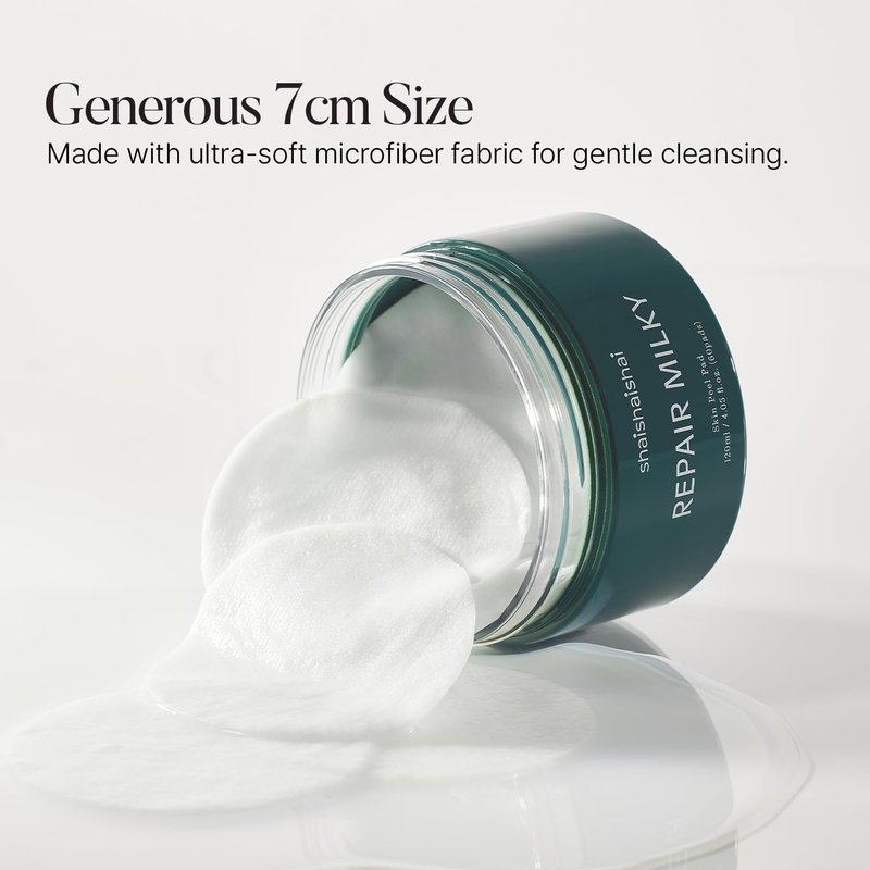 Milky Skin Peel Toner Pads - Gentle Exfoliating PHA 2% & Rice Extract | Vegan Korean Skincare, 60 Pads
