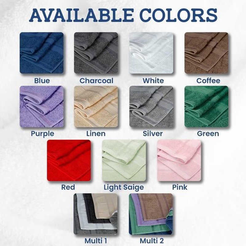 Casa Lino 4 Pack Bath Towels (27x54), 100% Pure Cotton, Luxury Bath Towels, Lightweight & Highly Absorbent, Quick Drying Towels for Bathroom, for Daily Use Bathroom, Light Sage
