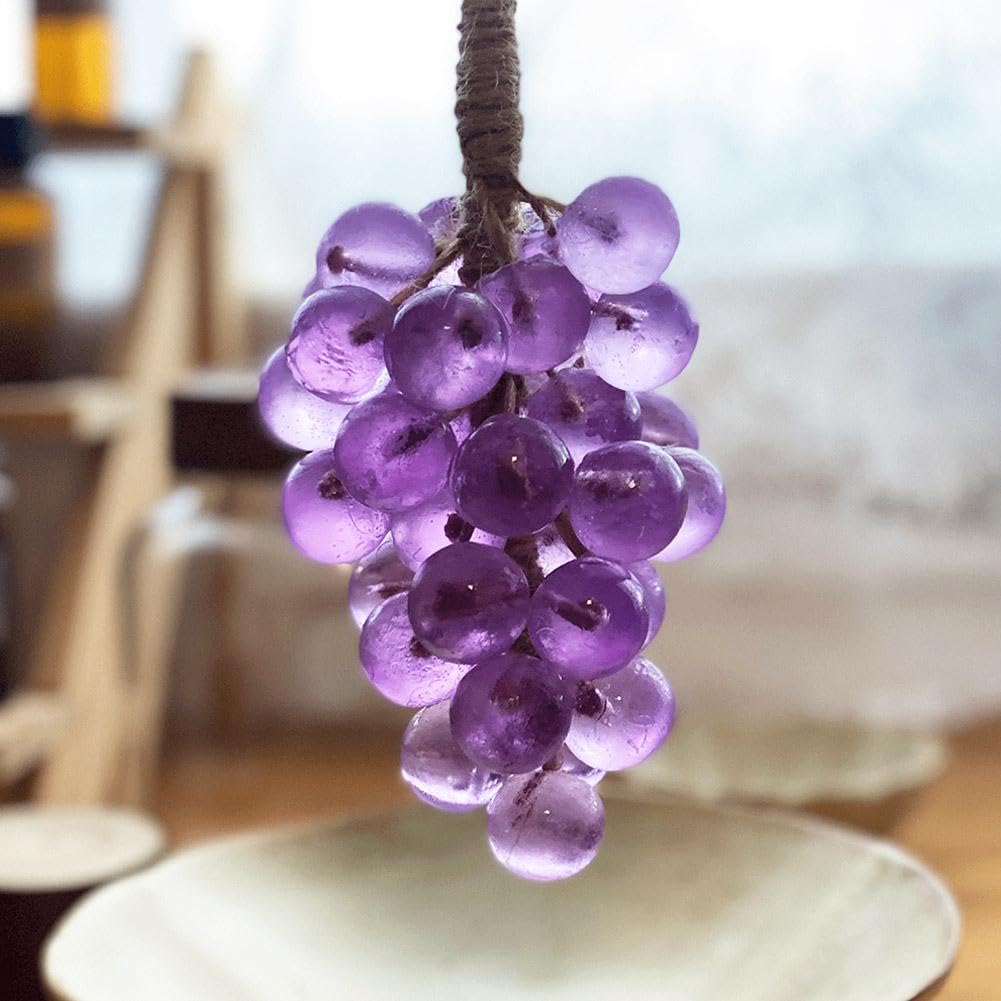 Grape Soap on a Rope, 2025 New Handmade Grapes-Shaped Soaps, Decorative Soap Bars, Face & Body Bath Grapes Bunch Soaps, Hanging for Kitchens or Bathrooms, Unique Gift for Women Men