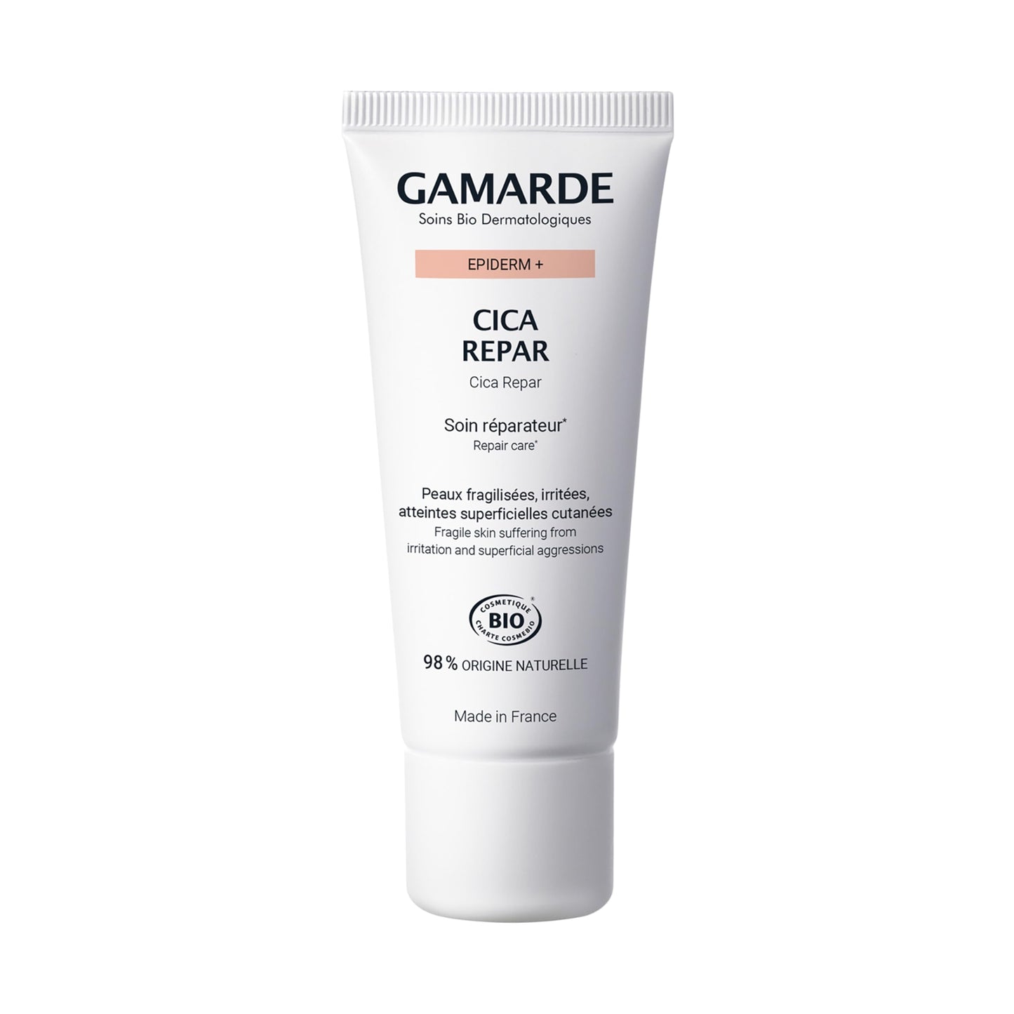 Gamarde Cica Repair - Natural Origin Face Moisturizer - Fragrance-Free for Fragile and Damaged Skin - for Adults and Children 3 Plus - 1.41 oz
