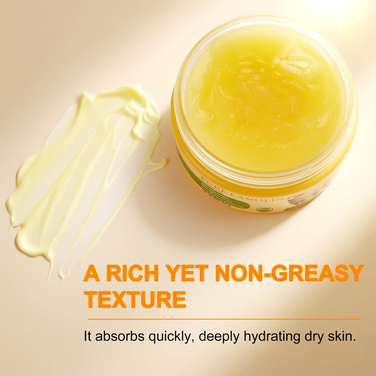 YURHERSU Pure Lanolin Face Balm, Skin Moisturizing Cream, Firming Soothing Improving Skin Creating Protective Film Anti-wrinkle, Daily Moisturizer Face Cream Fights Dry Skin For SkinCare