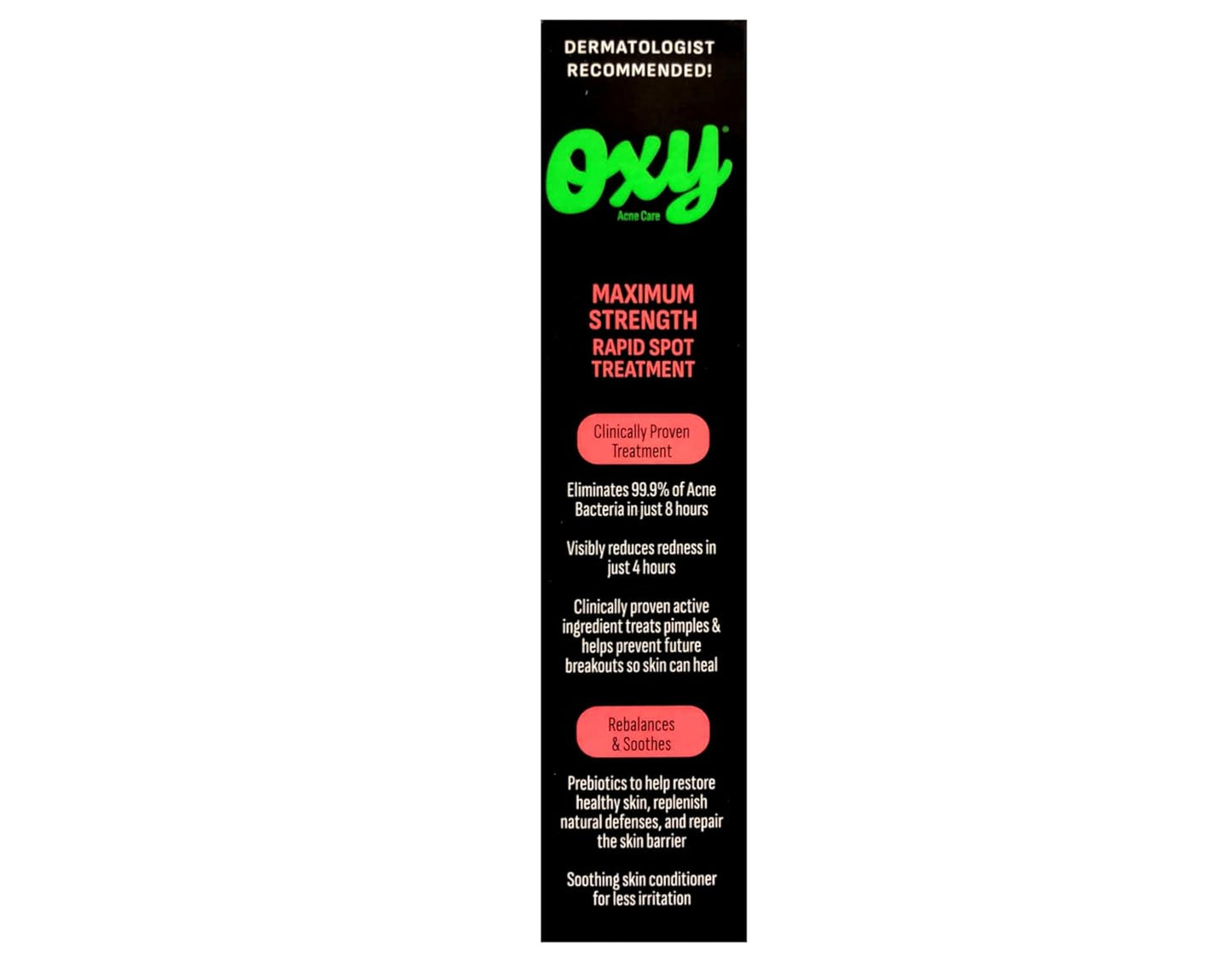 OXY Acne Medication Maximum Action Spot Treatment 0.82 oz (Pack of 3)