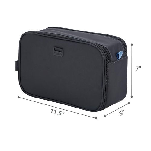ZEEMO Toiletry Bag for Men, Water-resistant Dopp Kit with Large Capacity for Toiletries and Shaving Accessories, Travel Toiletry Organizer Case, Black