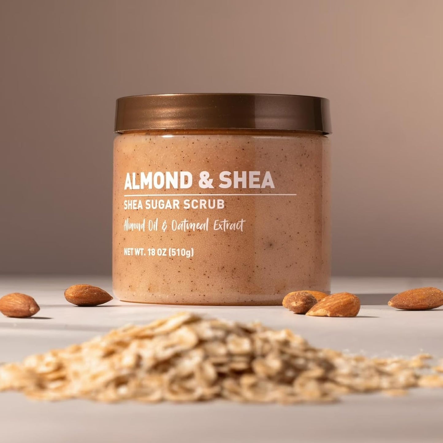 Almond & Shea Sugar Body Scrub - Exfoliating Moisturizer for Smooth Skin | 18 oz