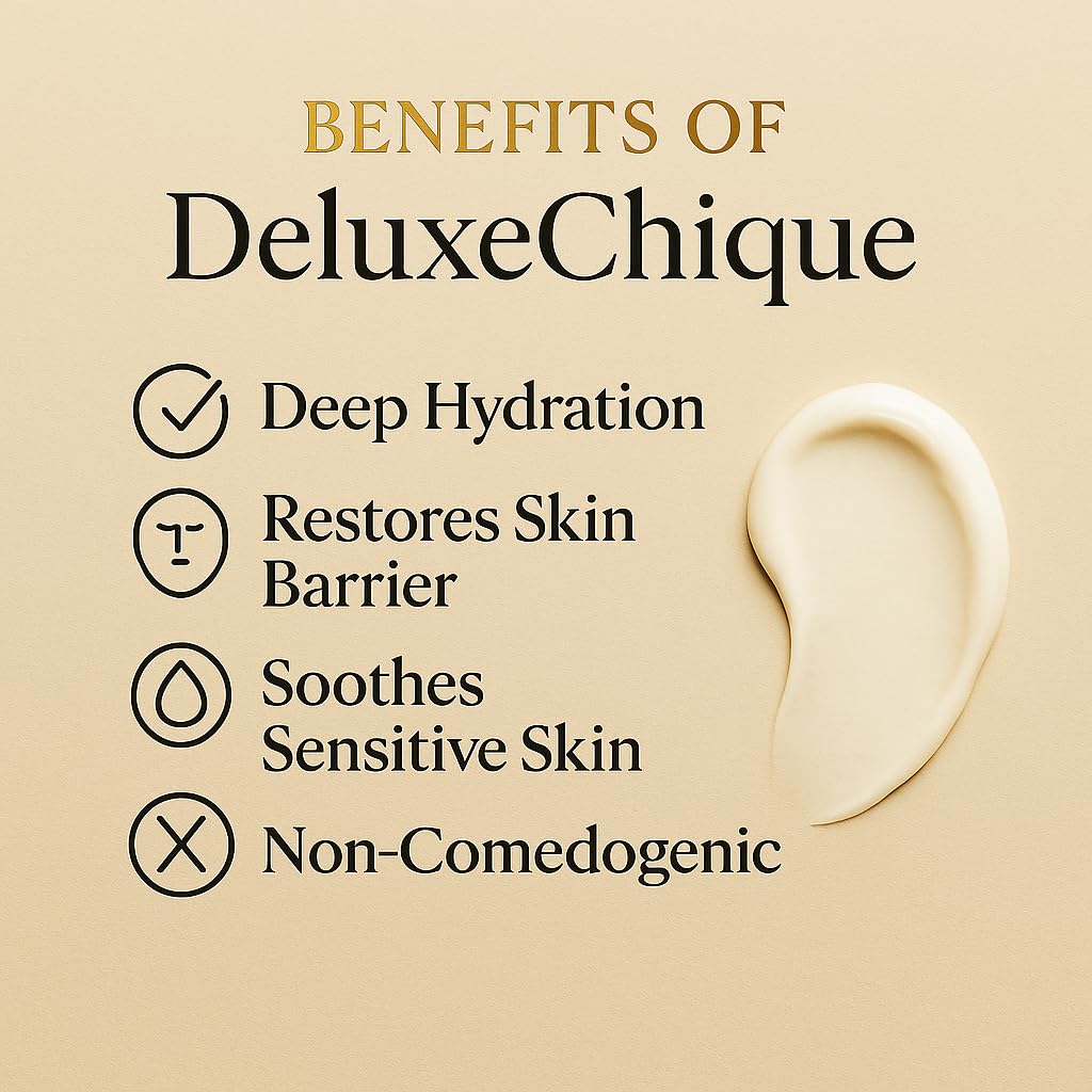 Bekirbech DeluxeChique Beef Tallow Face Moisturizer – Whipped Tallow & Honey Balm with Hyaluronic Acid, Manuka Honey, Aloe & Green Tea – Unscented Natural Skin Cream for Dry or Sensitive Skin – 4oz