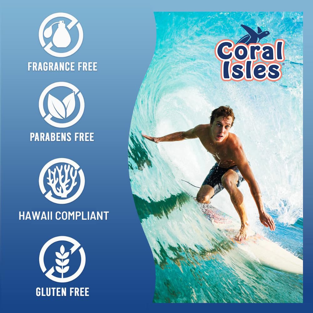 Coral Isles by Rocky Mountain Sunscreen | SPF 50 KIDS Spray | Broad Spectrum UVA/UVB Protection | Hawaii Reef-Safe Act Compliant | Oxybenzone & Octinoxate Free | Water Resistant 80 Min. | 16 Fl Oz