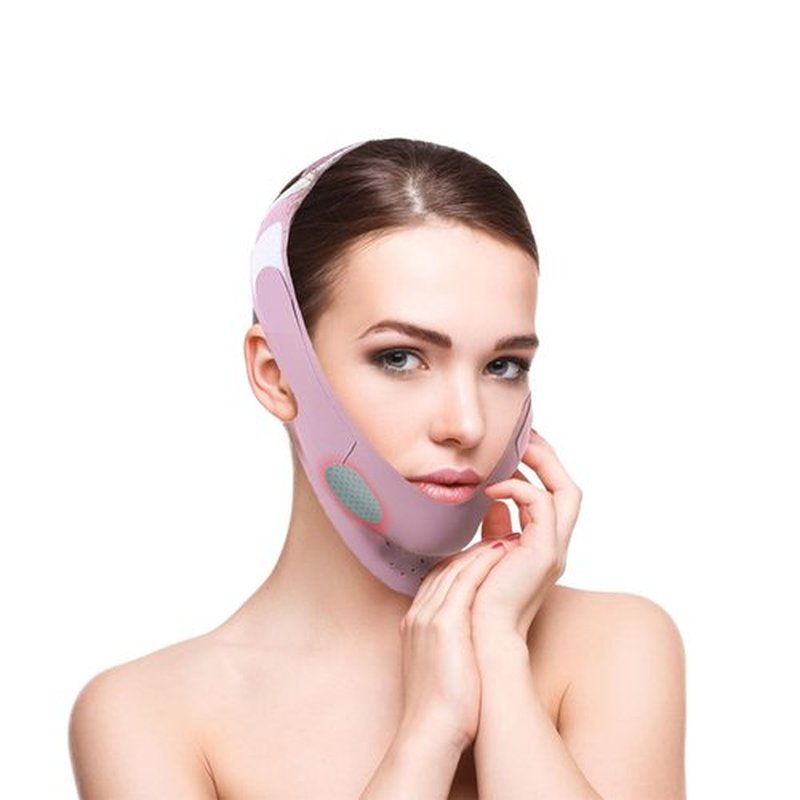 FIKETLXU Graphene V-Line Lifting Mask for Women, Chin Up Mask V Shaped Face Mask（purple）